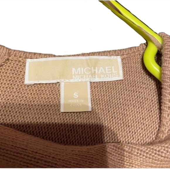 Michael Michael Kors Hi-Lo Hem Sweater With Small Gold Logo Back Zipper Small - Picture 5 of 7